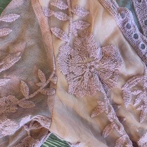 Pink detailed lace dress